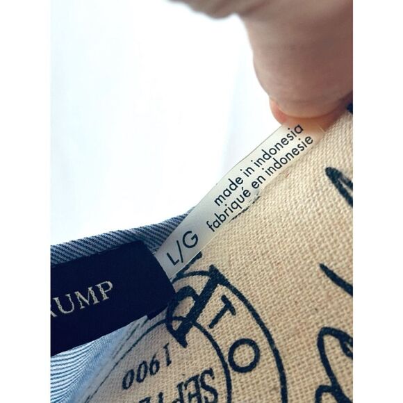 Ivanka Trump Women’s Sz. Large Blue White Striped Relaxed Fit Puff Sleeve Blouse - Picture 11 of 12